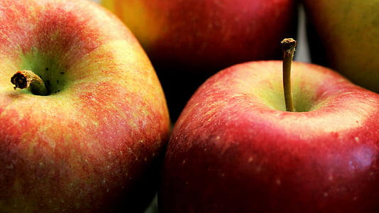 แอปเปิ้ล, สีแดง, ผลไม้, กิน, เพาะปลูก, ถ่ายทอดสด, อาหาร