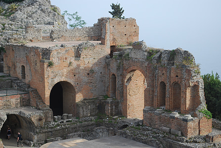 амфитеатър, Италия, класически, руините, архитектура, древен, Италиански