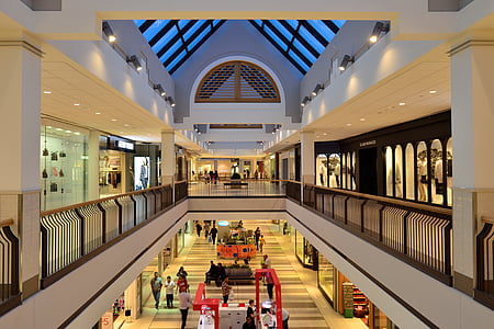 shopping mall, atrium, retail, shopping, business, consumer, consumers