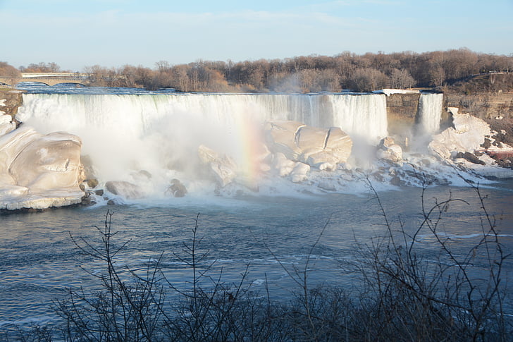 Niagarafallen, snö, Ice, vinter, vattenfall, Ontario