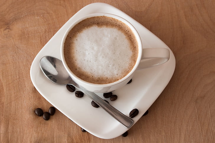 coffee, teacup, coffee beans, cup, drink, heat - Temperature, brown