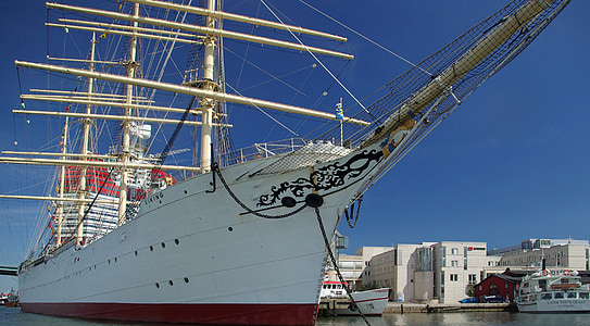 segelschiff, port, fire master, Gøteborg, segeln