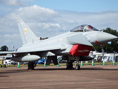 typhoon, fighter, jet, airplane, plane, aircraft, airshow