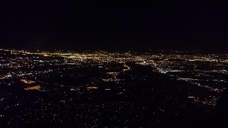 Philadelphia, naktī, gaismas, ēka, ceļojumi, debesis, aina