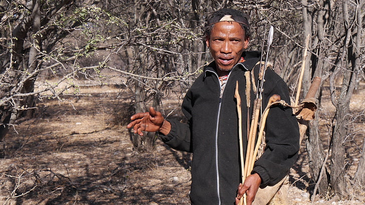 Botswana, Bushman, rdzennej kultury, łowców i zbieraczy