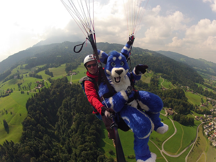 volaris paragliding, tandem vlucht, paragliding, Pilatus, Extreme sporten, avontuur, Parachute
