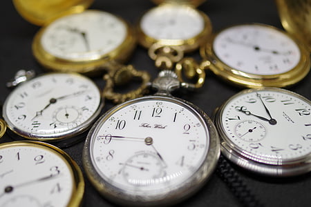 Uhr, Taschenuhr, Antik, Old-fashioned, Zeit, keine Menschen, Stapel