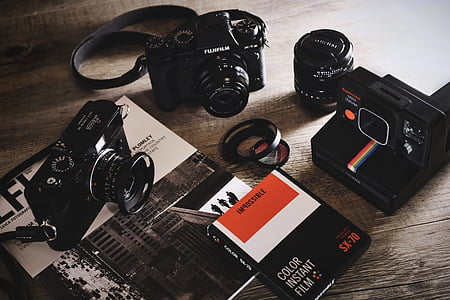 camera, lens, black, photography, book, magazine, technology
