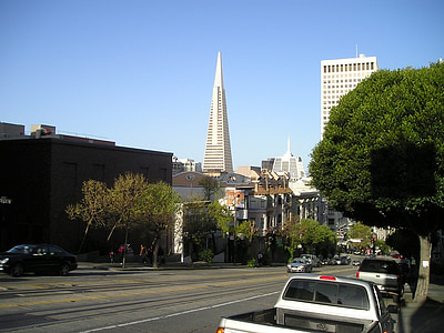 Miestas, dangoraižis, San Franciskas, Francisco, Kalifornijos, Jungtinės Amerikos Valstijos