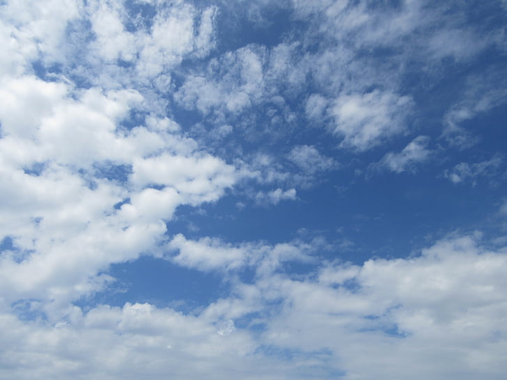 blue sky, clear skies, cloud
