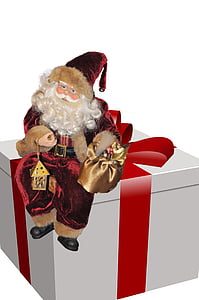 Bapak Natal, hadiah, Natal, hari libur, Santa claus, merah, liburan