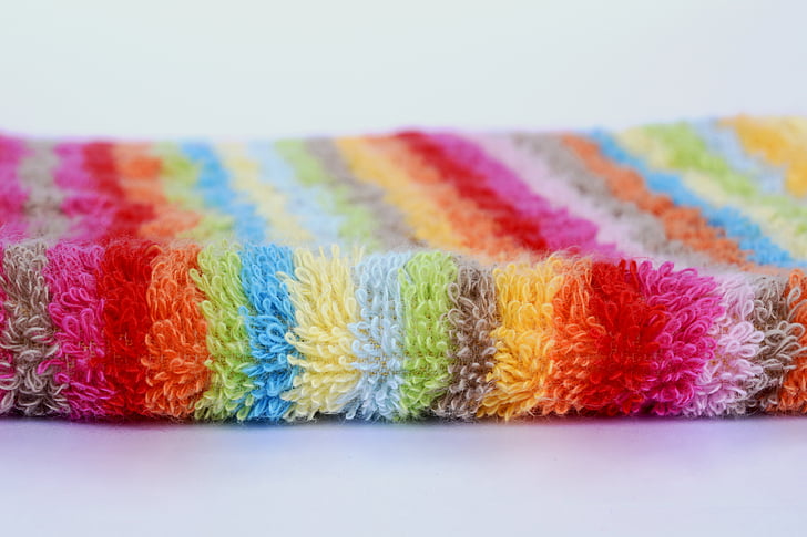 terry, washcloth, striped, fluffy, colorful, color, pattern