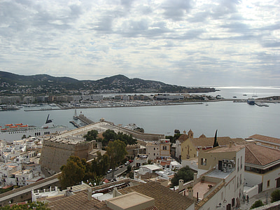 Ibiza, havet, hamn, stranden, Medelhavet, Balearerna, öar