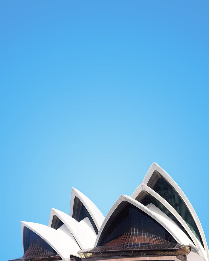 Architektur, Australien, Gebäude, Perspektive, Dach, Himmel, Sydney
