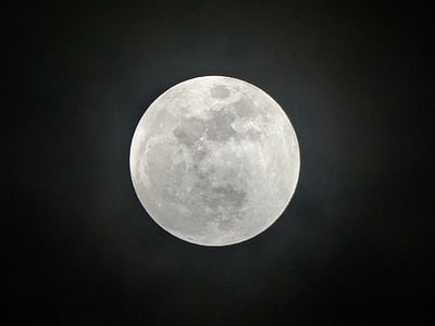 luna, mesečini, halo, noč, polna luna, na prostem, ni ljudi
