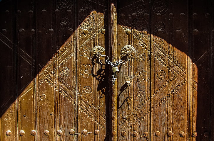 porta, de madeira, casa, decoração, tradicional, arquitetura, vila