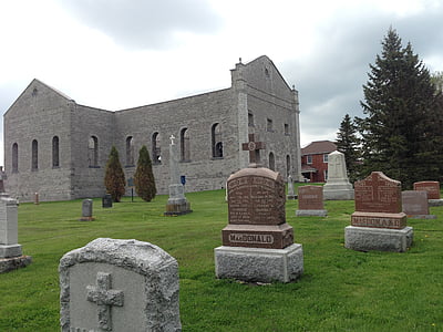 Cementerio de la iglesia, Cementerio, ruinas, Cementerio, entierro, piedra sepulcral, antiguo