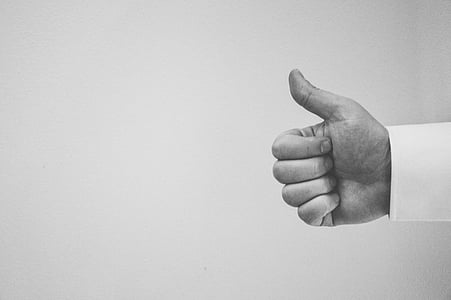 approve, black-and-white, hand, like, positive, success, thumb