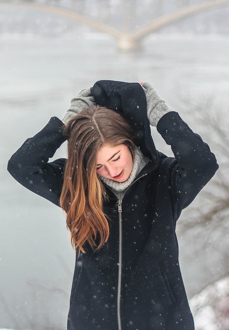 beautiful, clothes, cold, fashion, zing, frozen river, girl