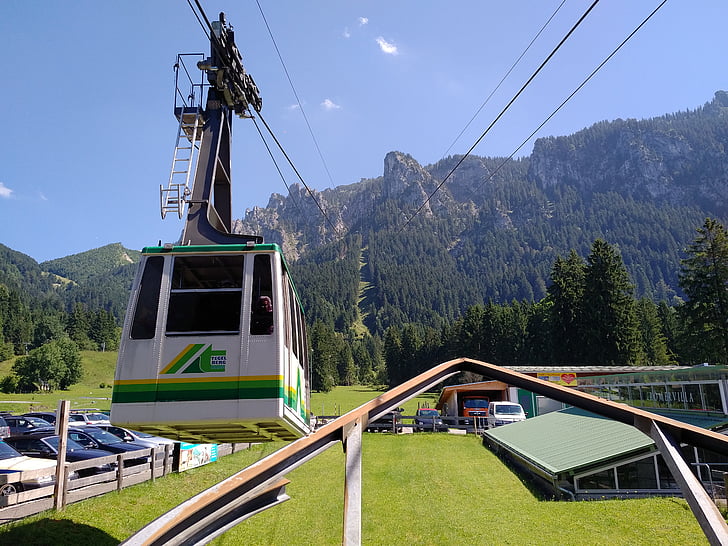 tegelberg, tegel mountain rail, cable car, schwangau, bottom station