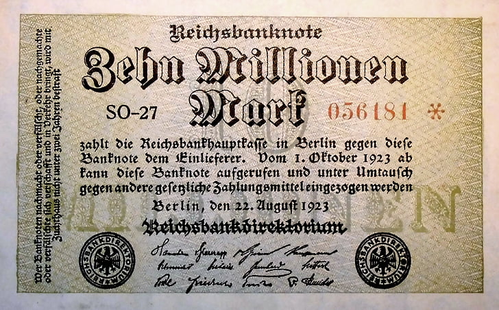 inflationsgeld, 1923, Berlin, bezwartościowe, Inflacja, ubóstwo, Niemcy