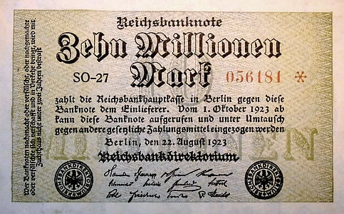 inflationsgeld, 1923, 베를린, 쓸모 없는, 인플레이션, 빈곤, 독일