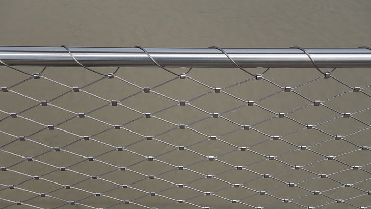 wire, tube, railing, bridge railing, regularly, pattern, lines