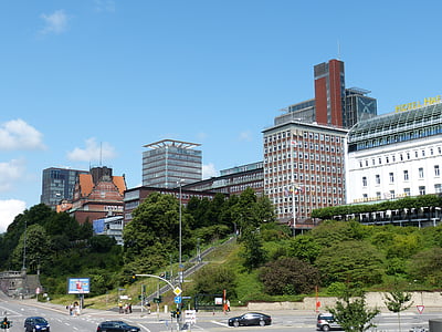 Hamburg, Hansalinn, arhitektuur, landungsbrücken, Park, Port, Hotel