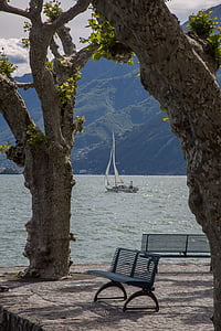 Lac, Lago maggiore, vacances, bateau à voile