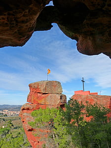 roca, piedra arenisca roja, sant gregori, Falset