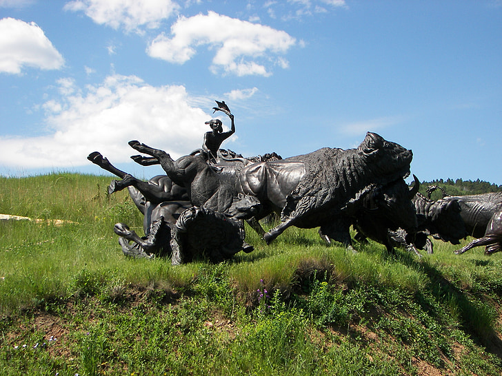 Tatonka, South dakota, skulptur, Buffalo, bison, Utomhus, resor