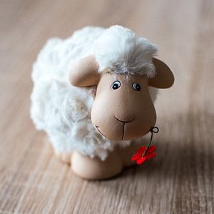 moutons, Pâques, Schäfchen, laine, agneaux, Pâque, figurines en céramique
