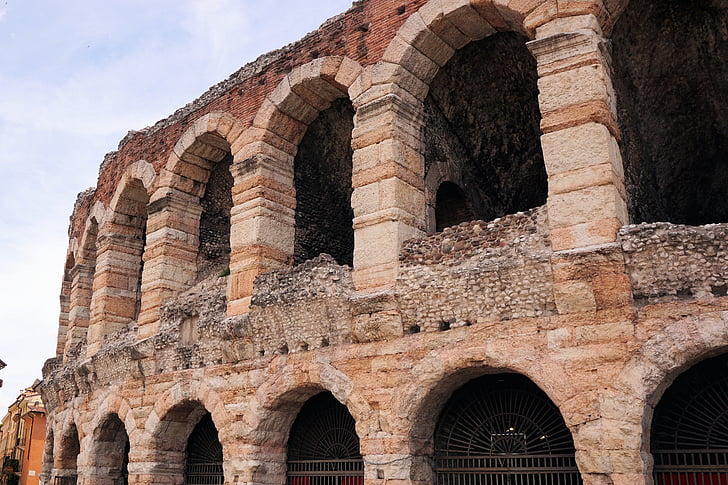 Verona, Arena, Gebäude, Architektur, historisch, Orte des Interesses, Kolosseum