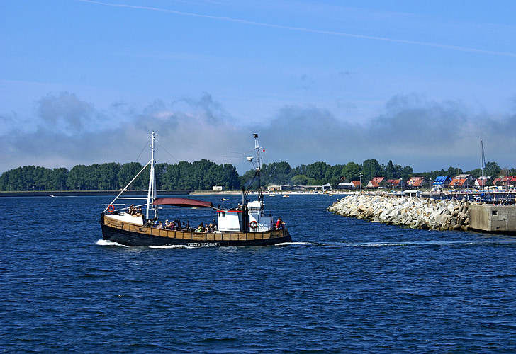 valtis, kateris, Nusausinkite, uosto, Baltijos jūros, ant kranto, laivas