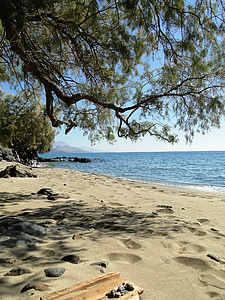 sea, holiday, island of crete, mediterranean, greece, sand, nature