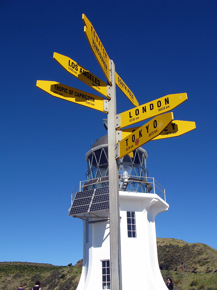 direction, lighthouse, cape reinga