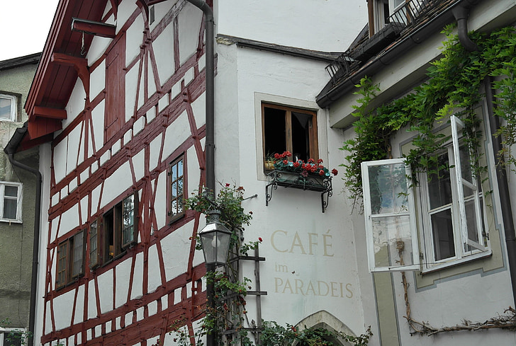 edificio, arquitectura, truss, Eichstätt, Baviera, Hauswand, ventana