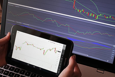 Trading, analyse, Forex, Tableau, graphiques