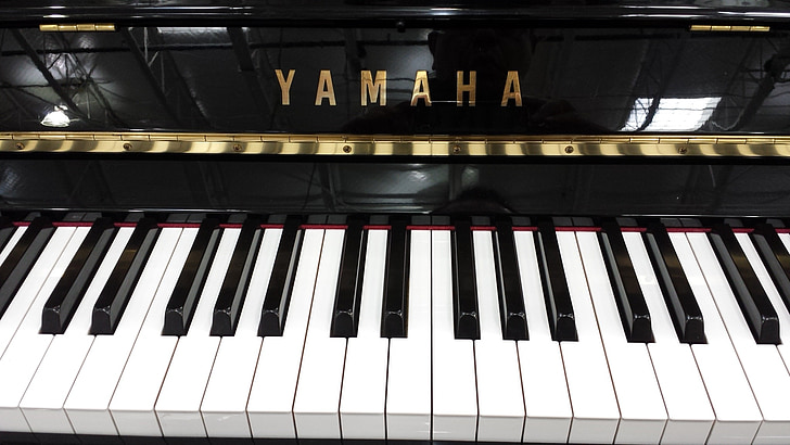 Klavier, Tastatur, Musik, musikalische, Instrument, Schwarz, weiß