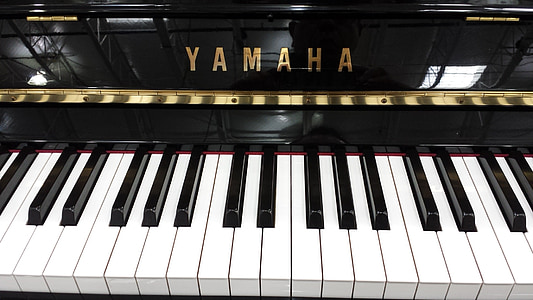 klaver, klaviatuuri, muusika, muusikaline, vahend, must, valge