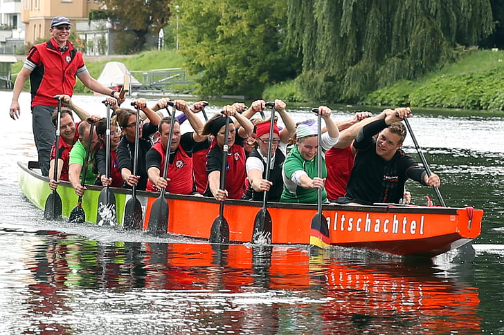 dragon boat, boot, water sports, competition, sport, tax man, dragon boat race