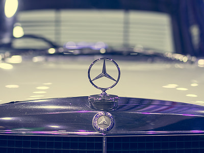 Mercedes, cũ, tự động, xe hơi, thể thao, thương hiệu, biểu tượng