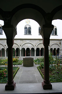 Grossmünster, templom, Zürich, Svájc, vallás, vizsga, kert