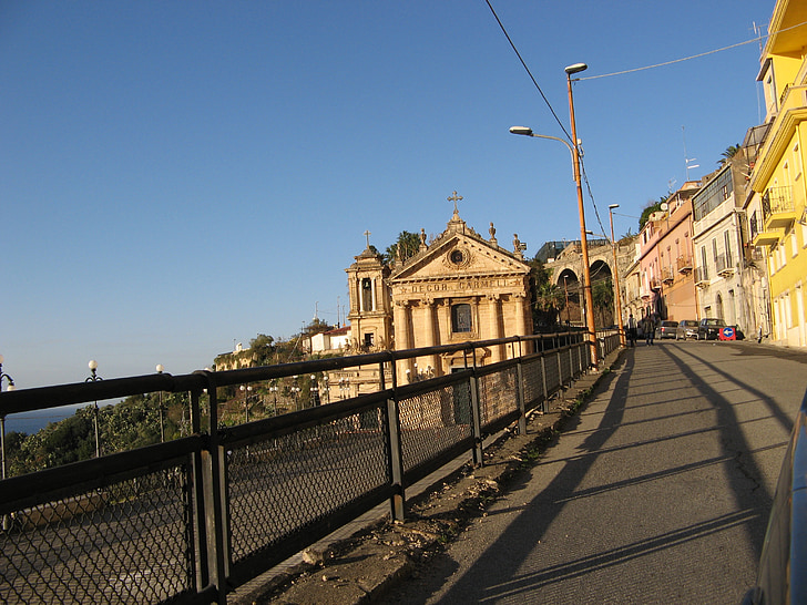 Bagnara calabra, drumul, Biserica, balustradă, Calabria, Tara