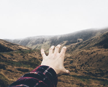 people, hand, highland, view, blur, outdoor, nature