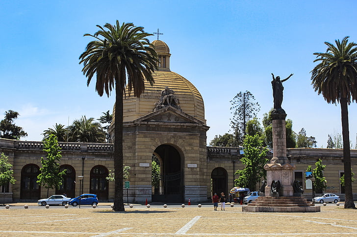 cemetery, palm tree, statue, symbol, figure, plaza, urban