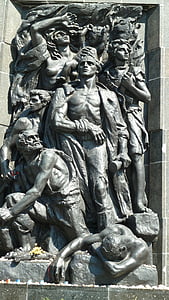 Varšava, Židia, Ghetto memorial, pamiatka, bronz