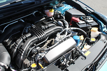motore, Subaru, motore boxer, spazio di cappa