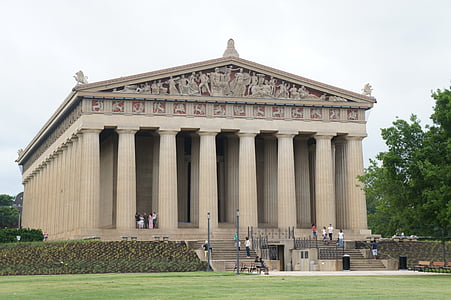 Parthenon, Park, építészet, centenáriumi park, Nashville, oszlop, TN