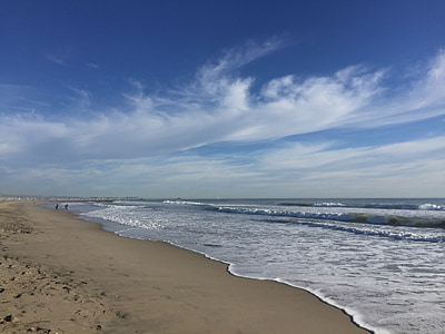 praia, Costa, Newport, mar, areia, água, Verão